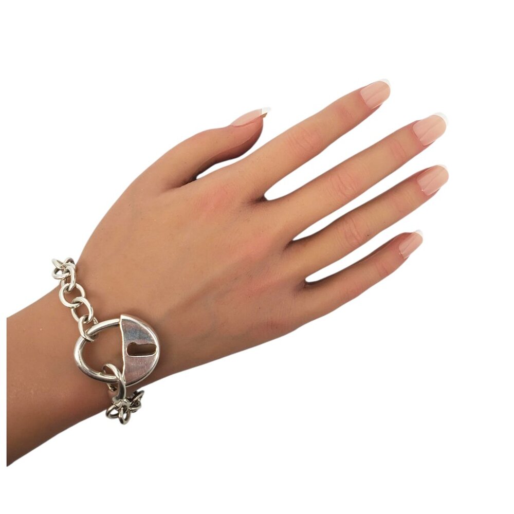 Robert Lee Morris Sterling Silver Padlock Charm Link Bracelet #23657 - Picture 8 of 16